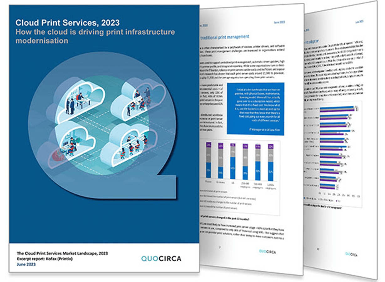 Quocirca Cloud Print Services Landscape 2023