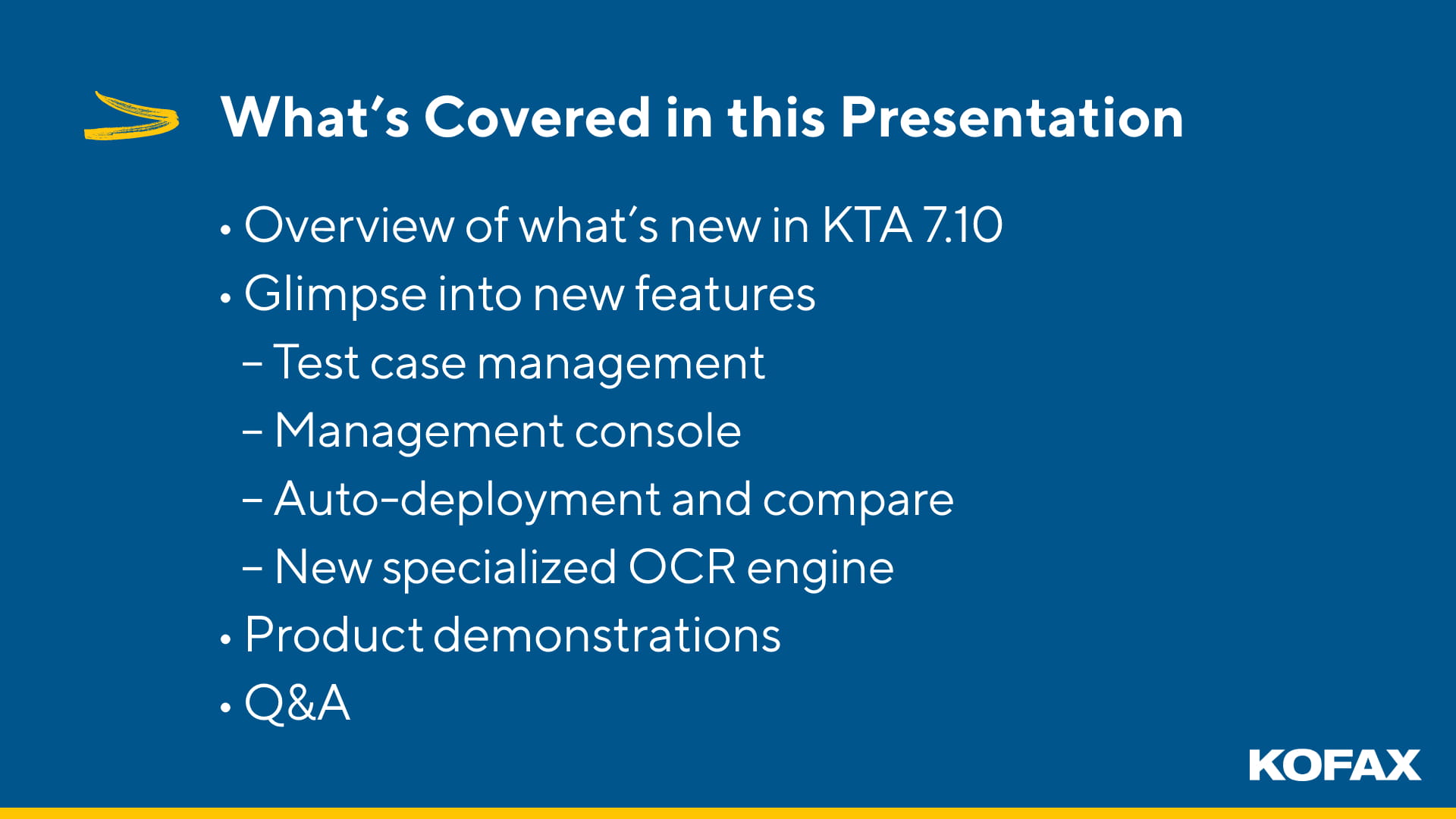 What’s New in Kofax TotalAgility 7.10
